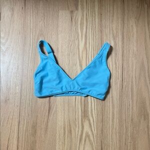 Blue Triangle Bikini Top